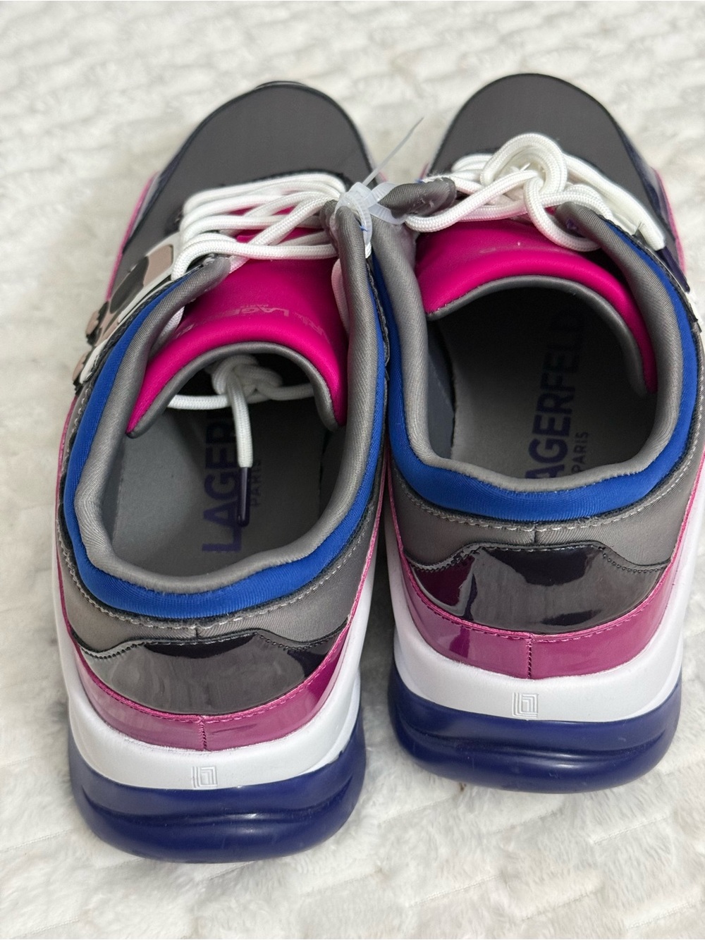 karl lagerfeld Paris Coty Sneaker In Cactus Flower/ Dark Slate Size:11 $150 - Picture 7 of 9